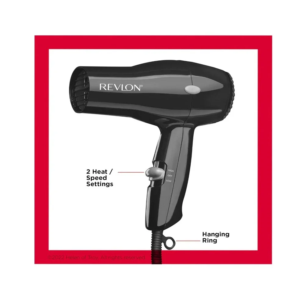 Revlon‎ Compact Hair Dryer | 1875W Lightweight Design, Perfect for Travel, Black